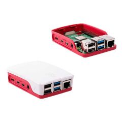 Raspberry Pi 4 Orijinal Lisanslı Muhafaza Kutusu (Kırmızı/Beyaz)
