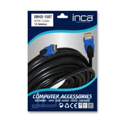 INCA IMHD-150T 15MT 4K 1.4V 3D Altın Uçlu HDMI Kablo 15 Metre