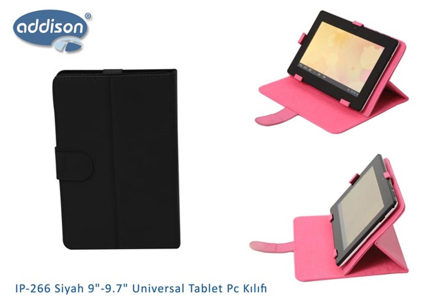Addison IP-266 Siyah 9''-9.7'' Universal Tablet PC Kılıf