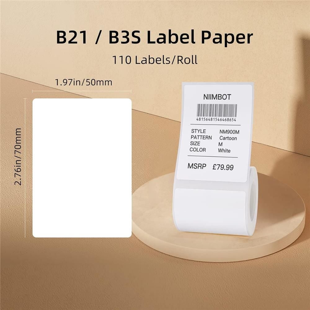 NIIMBOT T50-70-110WHITE Beyaz 50x70mm Termal Etiket