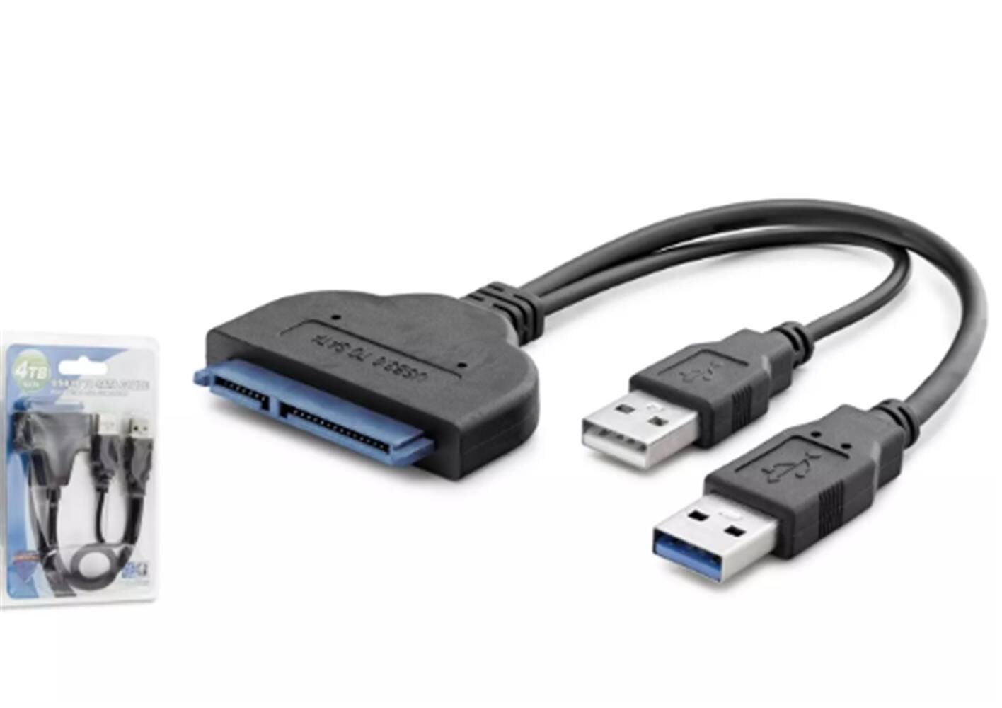 Hadron HDX7549 USB 3.0 to SATA III 2.5'' Hard Disk Çevirici Adaptör, Harici Güç Girişli, 4TB Destekli - Siyah