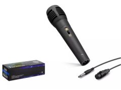 Hadron HDX2753 Kablolu El Tipi Dinamik Vokal Mikrofonu - 3.5mm Jack ve 6.35mm Adaptörlü