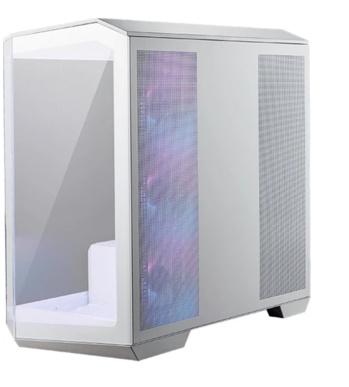MSI MAG PANO M100R PZ White Micro-ATX Temperli Cam Panoramik Mesh Ön Panel 4xARGB Fan USB 3.2 mATX Gaming Kasa