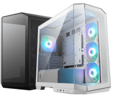 MSI MAG PANO M100R PZ White Micro-ATX Temperli Cam Panoramik Mesh Ön Panel 4xARGB Fan USB 3.2 mATX Gaming Kasa