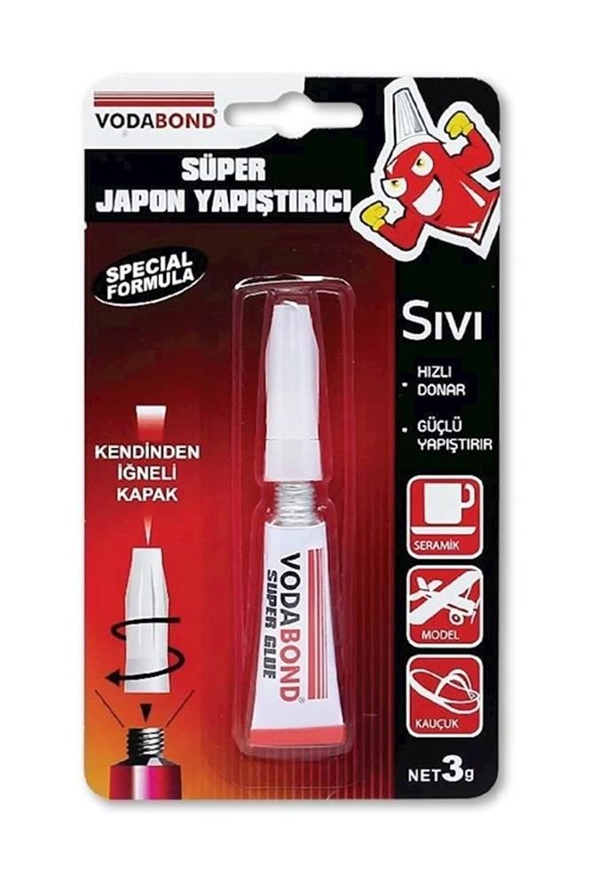 Vodabond Tamir Et Jel Hızlı Yapıştırıcı 20 gr - Akışkan Olmayan Formül (Jel Siyanoakrilat)