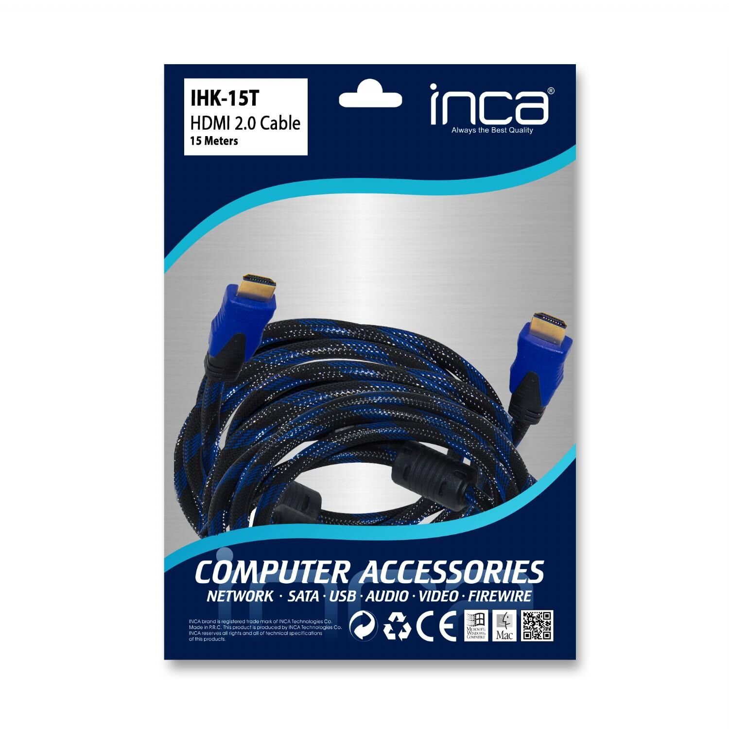 INCA IHK-15T 15 Metre HDMI to HDMI 2.0V Kablo