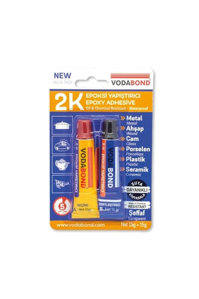 Vodaband 2K Rapid Hızlı Epoksi Yapıştırıcı 30 gr (15 gr Reçine + 15 gr Sertleştirici)
