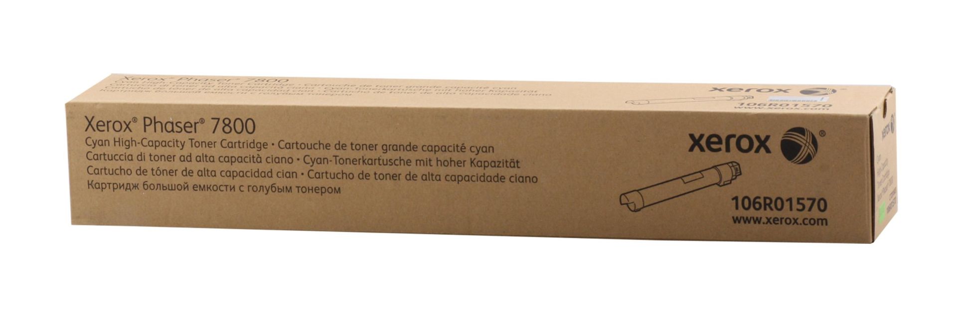 Xerox Phaser 7800 Serisi Cyan (Mavi) Yüksek Kapasiteli Orijinal Toner Kartuşu 106R01570 17.200 Sayfa