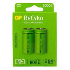 GP ReCyko 3000 mAh Orta Boy (C Tipi) Şarj Edilebilir Pil - 2'li Paket (GP300CHCBMTR-2EB2)