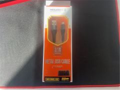 Megatech 3.1A Lightning iOS Hızlı Şarj ve Veri Kablosu - Gri Hasır Örgülü