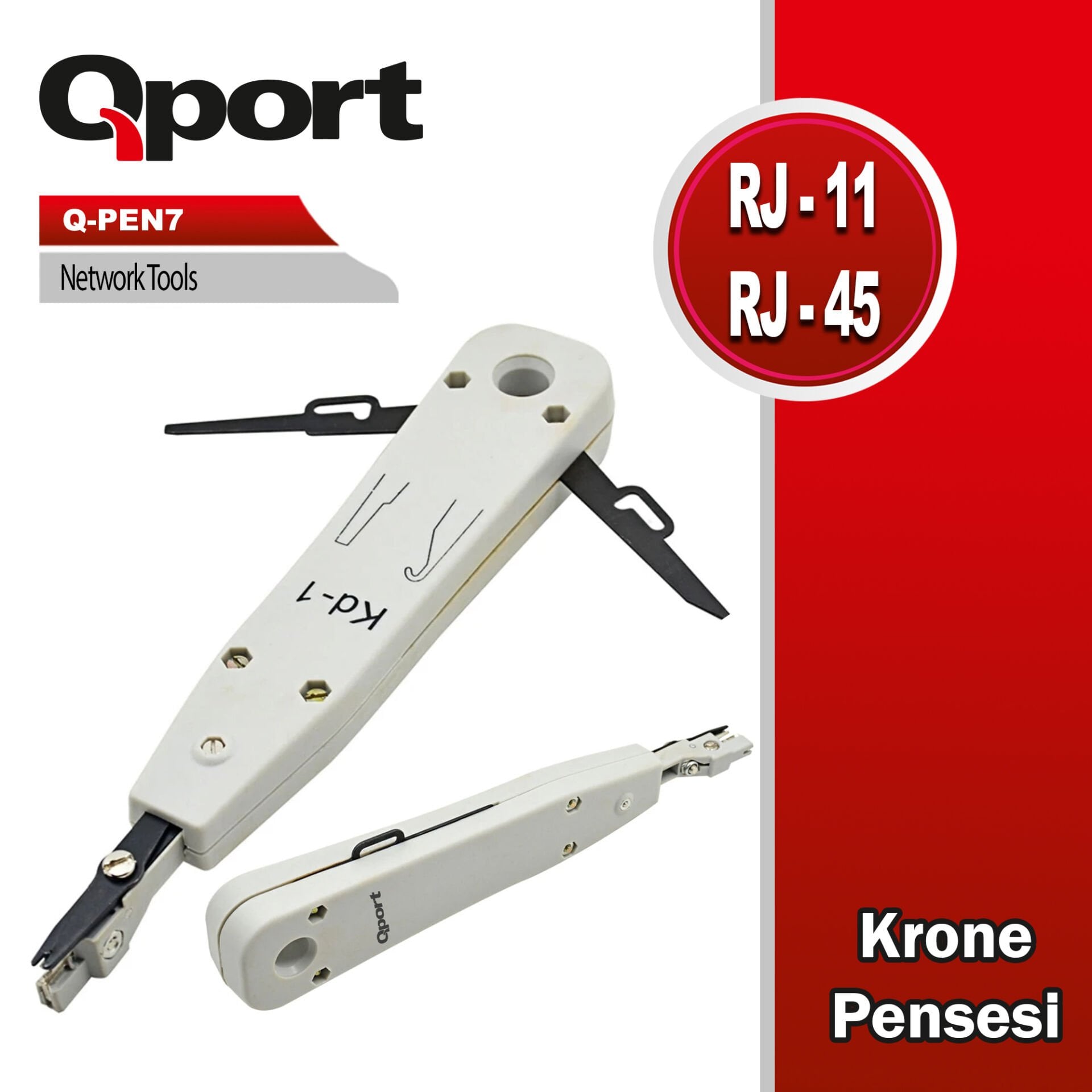 Qport Q-PEN7 Profesyonel Sensörlü Krone Çakma Pensesi (LSA Tool)
