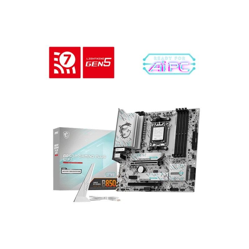 MSI B850M GAMING PLUS WIFI AMD B850 Soket AM5 DDR5 8200MHz(OC) mATX Anakart