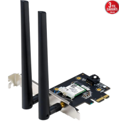 ASUS PCE-BE6500 WiFi 7 PCIe Kablosuz Adaptör Bluetooth 5.x Tri-Band AX/BE6500 Desktop Network Kartı