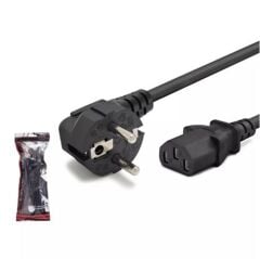 Hadron HDX5555 1.8 Metre Power Güç Kablosu, 3 Pin (Yonca Tip) 1mm Bakır 500W L Tip Konnektör - Siyah