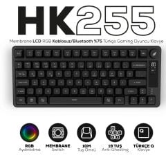 HAWK GAMING HK255B MEMBRANE LCD RGB KABLOSUZ BLUE