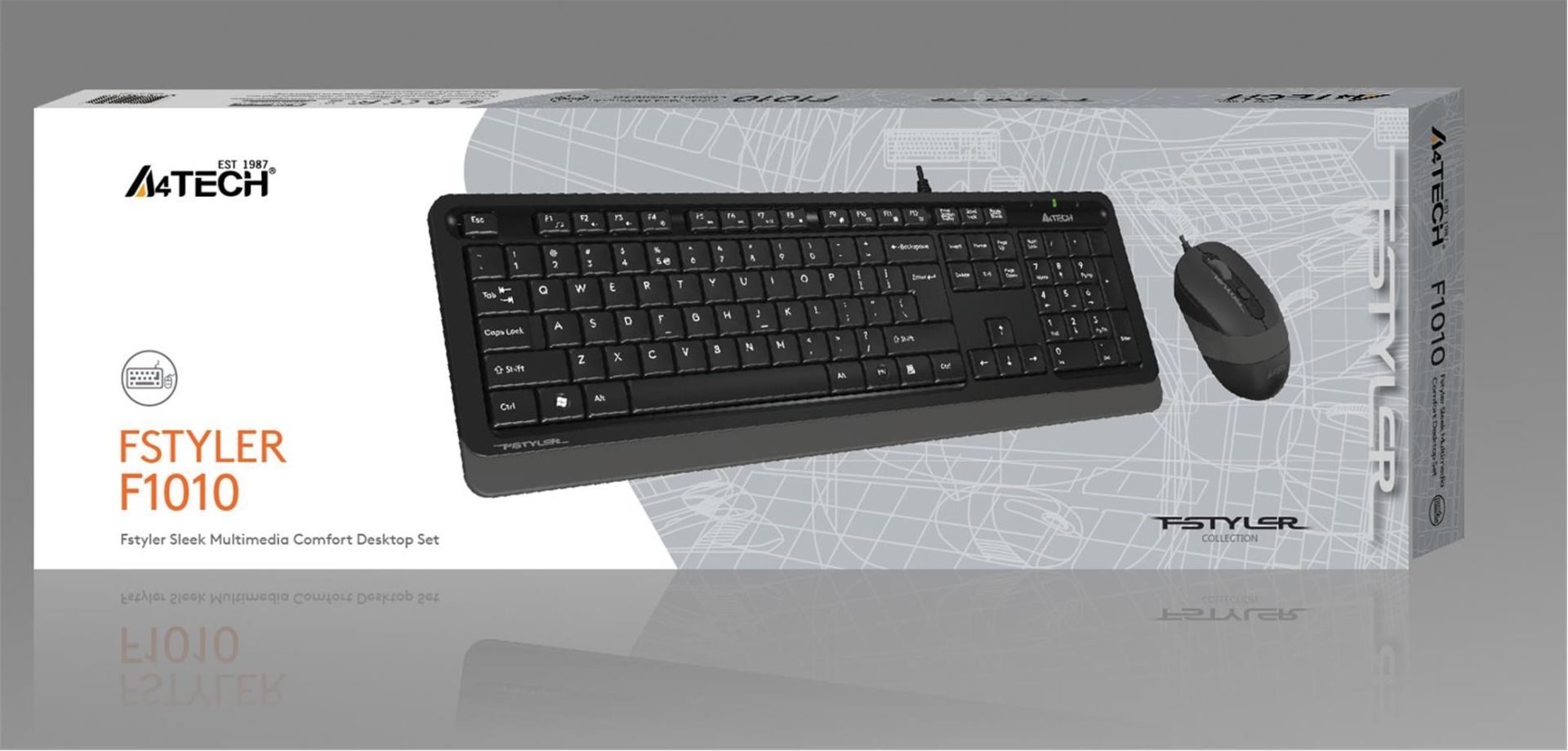 A4 Tech F1010 Q USB Gri FN-MM Klavye + Optik Mouse Set