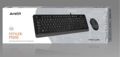 A4 Tech F1010 Q USB Gri FN-MM Klavye + Optik Mouse Set