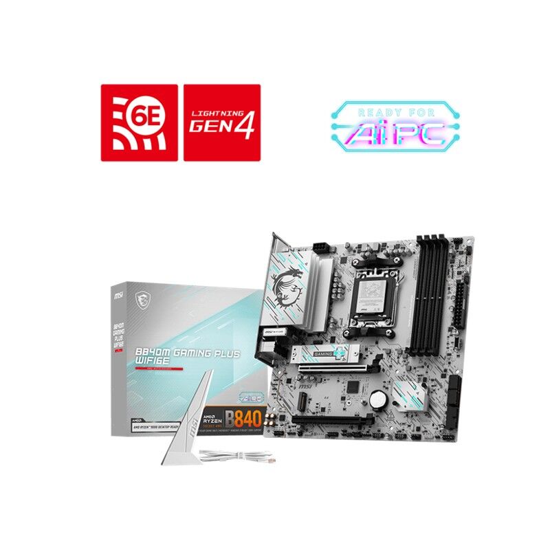 MSI B840M GAMING PLUS WIFI AMD B840 DDR5 8000MHz (OC) AM5 mATX Anakart