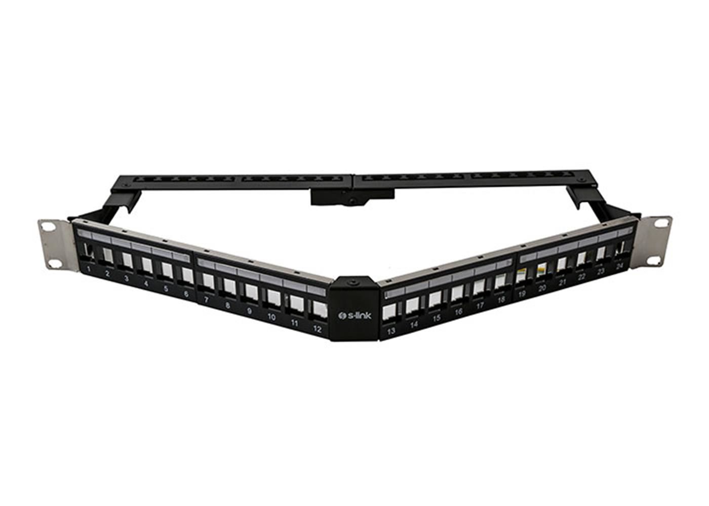 S-link SL-P626 24'lü Kolay Kullanımlı FTP Boş V Şeklinde Patch Panel