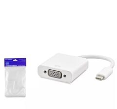 Hadron HDX7773 USB-C (Type-C) Erkek - VGA Dişi Görüntü Dönüştürücü Adaptör 1080P Full HD Beyaz