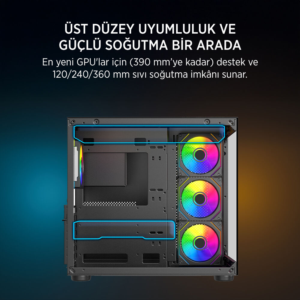 JAMES DONKEY STARK S800 4X ARGB 750W BLACK KASA