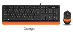 A4 Tech F1010 Q USB Turuncu FN-MM Klavye + Optik Mouse Set