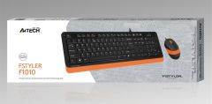 A4 Tech F1010 Q USB Turuncu FN-MM Klavye + Optik Mouse Set