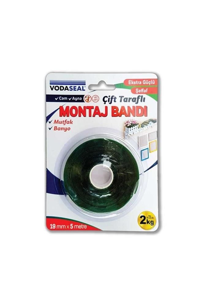 Vodaseal VHB Şeffaf Çift Taraflı Montaj Bandı 19 mm x 5 m