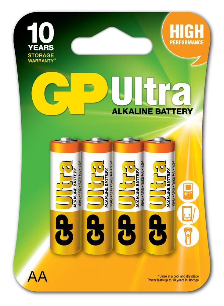 GP Ultra G-Tech LR6 AA 1.5V Alkalin Kalem Pil 4'lü Paket GP15AU-U4