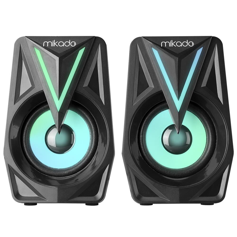 Mikado MD-S23 GLARE 2.0 2.0 Multimedya 3W+3W USB AUX RGB Işıklı Gaming Speaker (Stereo)