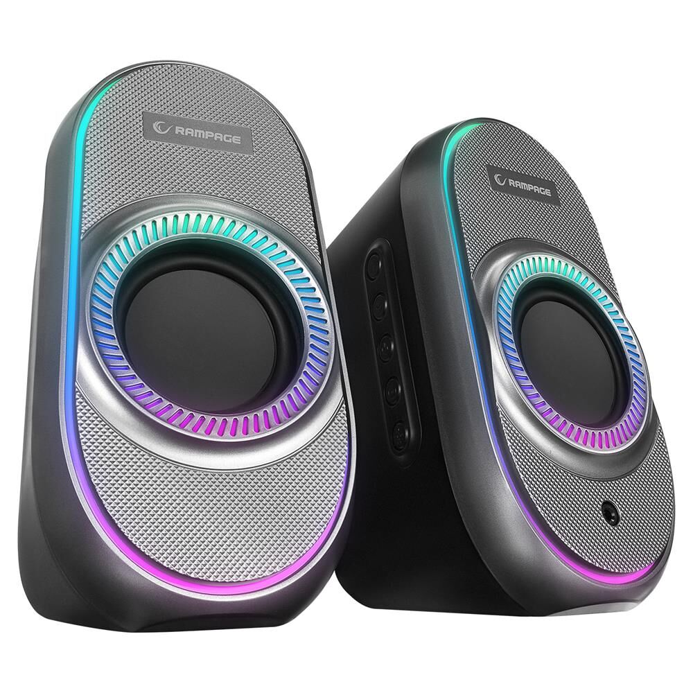 Rampage RMS-X3 2.0 6W Bluetooth + AUX Destekli RGB Işıklı Multimedia Gaming Hoparlör