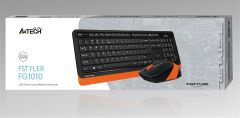 A4 Tech FG1010 2.4G Turuncu Q Fn-Mm Klavye + Optik Mouse Set