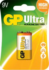 GP Batteries Ultra Alkalin 9V G-Tech Blok Pil Tekli Paket (1604AU)