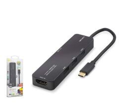 iETOP TUH305 Type-C 3.2 Gen1 Combo Hub PD HDMI 4K 5 Port 5 Gbps Siyah
