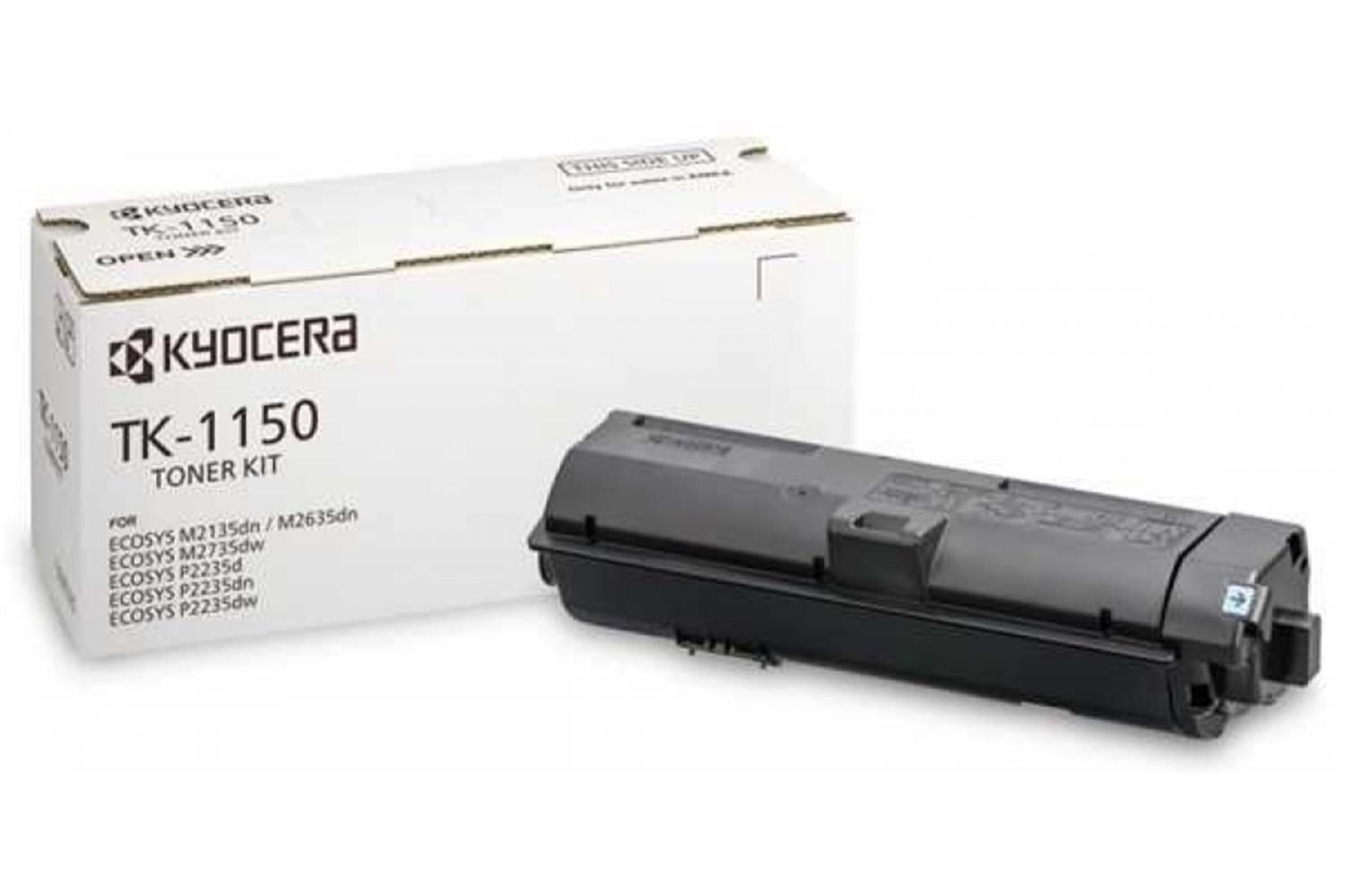 Kyocera TK-1150 Siyah (Black) Orijinal Lazer Yazıcı / Fotokopi Toner Kartuşu (3.000 Sayfa)