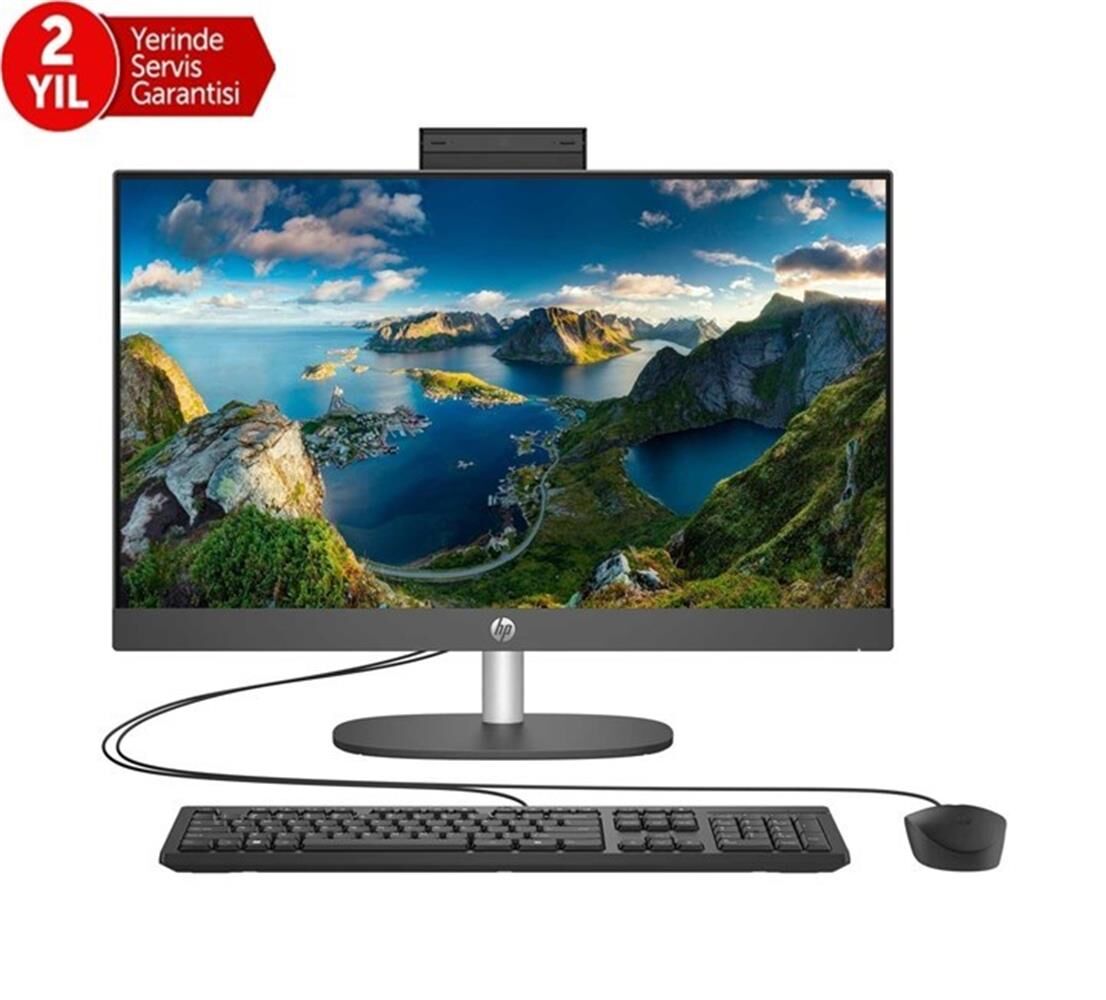 HP ProOne 240 G10 23.8'' i5-1334 16GB 512GB SSD WiFi 6 FreeDOS Siyah All-in-One Bilgisayar