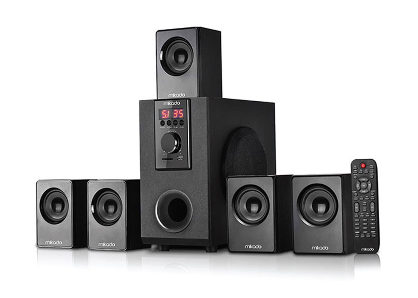 Mikado MD-505 5+1 USB+SD+FM Destekli Bluetooth Speaker Kumandalı