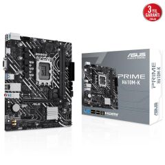ASUS Prime H610M‑K ARGB Intel Socket LGA1700 (14., 13. & 12. Gen Intel®) 2×DIMM DDR5 5600MHz‑eXtreme Memory Profile (XMP) 96 GB micro‑ATX Gaming Anakart RGB Addressable Gen 2 Headers Aura Sync