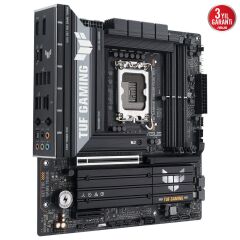ASUS TUF GAMING B860M‑PLUS WIFI LGA 1851 Intel B860 DDR5 OC 8800+ MT/s 4‑DIMM 256 GB 3 × M.2 PCIe 5.0/4.0 Wi‑Fi 7 2.5 Gb Lan USB‑C 20 Gbps HDMI DisplayPort mATX Anakart