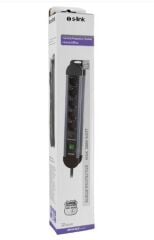 S-link SPGKS05 1.5m 3G1.5mm2 900 Joule 5Li Akım Kor. Gri Priz Çoklayıcı