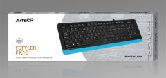 A4 Tech FK10 Q USB Fstyler Mavi TR Fn-Multimedya Klavye
