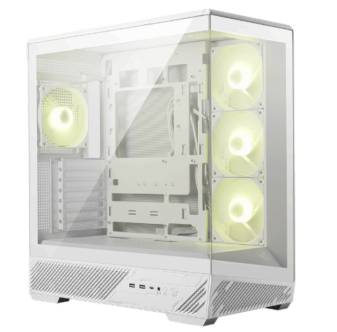 MSI MAG PANO 130R PZ Temperli Cam 3x120mm Reverse ARGB + 1x120mm ARGB Fan ATX Panoramik Gaming Bilgisayar Kasası