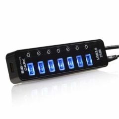 Dark DK-AC-USB371 7 Port USB 3.0 Hub ve 1 Port Hızlı Şarj Adaptörlü Çoklayıcı