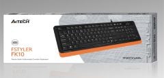 A4 Tech FK10 Q USB Fstyler Turuncu TR Fn-Multimedya Klavye