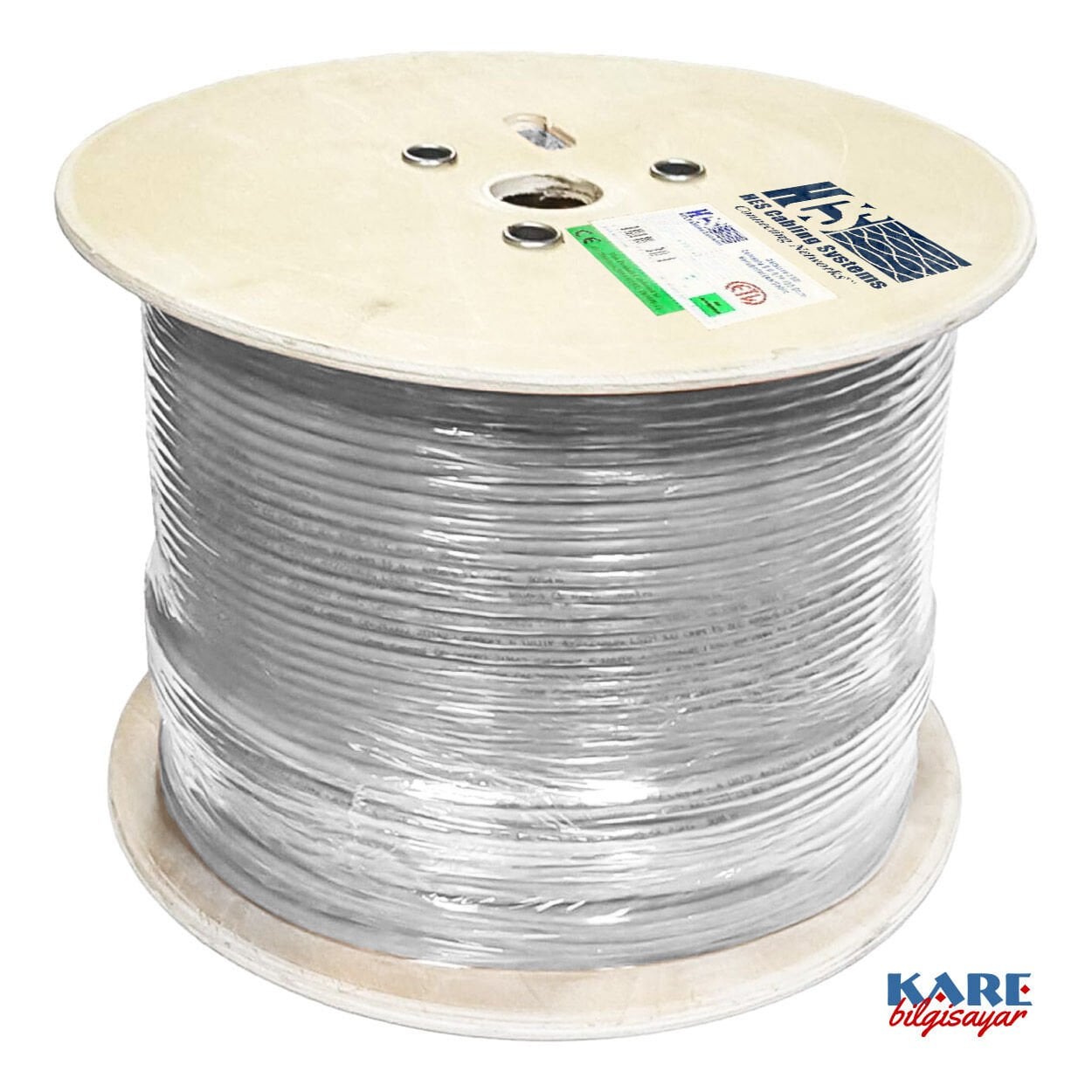 HCS U/UTP Cat6 LSOH 500 Metre 23 AWG 4x2x23 Turuncu PVC Dış Kılıf Bulk Network Kablosu