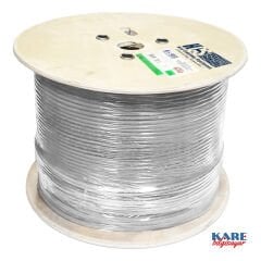 HCS U/UTP Cat6 LSOH 500 Metre 23 AWG 4x2x23 Turuncu PVC Dış Kılıf Bulk Network Kablosu