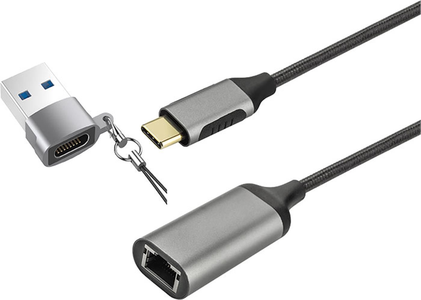S-link Swapp SW-U3305 Type-C & USB 2.0 10/100/1000Mbps Gigabit Ethernet Adaptör