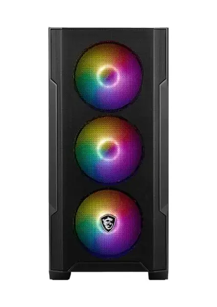 MSI MAG FORGE M100A Akrilik Yan Panel RGB Micro Atx Oyuncu Kasa PSU YOK