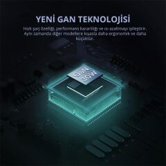 AUKEY PA-B1L-BK 30W OMNİA II Mini GaN Type-C PD Şarj Adaptörü Siyah, Hızlı ve Kompakt Şarj Cihazı