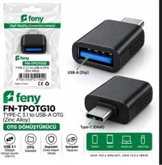 Feny FN-TPOTG10 Type-c 3.1 To Usb-A Çinko Alışımlı Çevirici